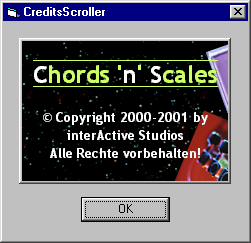 [Illustration] Startansicht des beschriebenen Scrollers